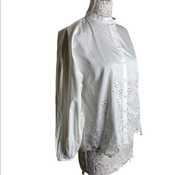 NWT Ted Baker ITALA Cut Out Detail Shirt White size 4-6 - Picture 4 of 8